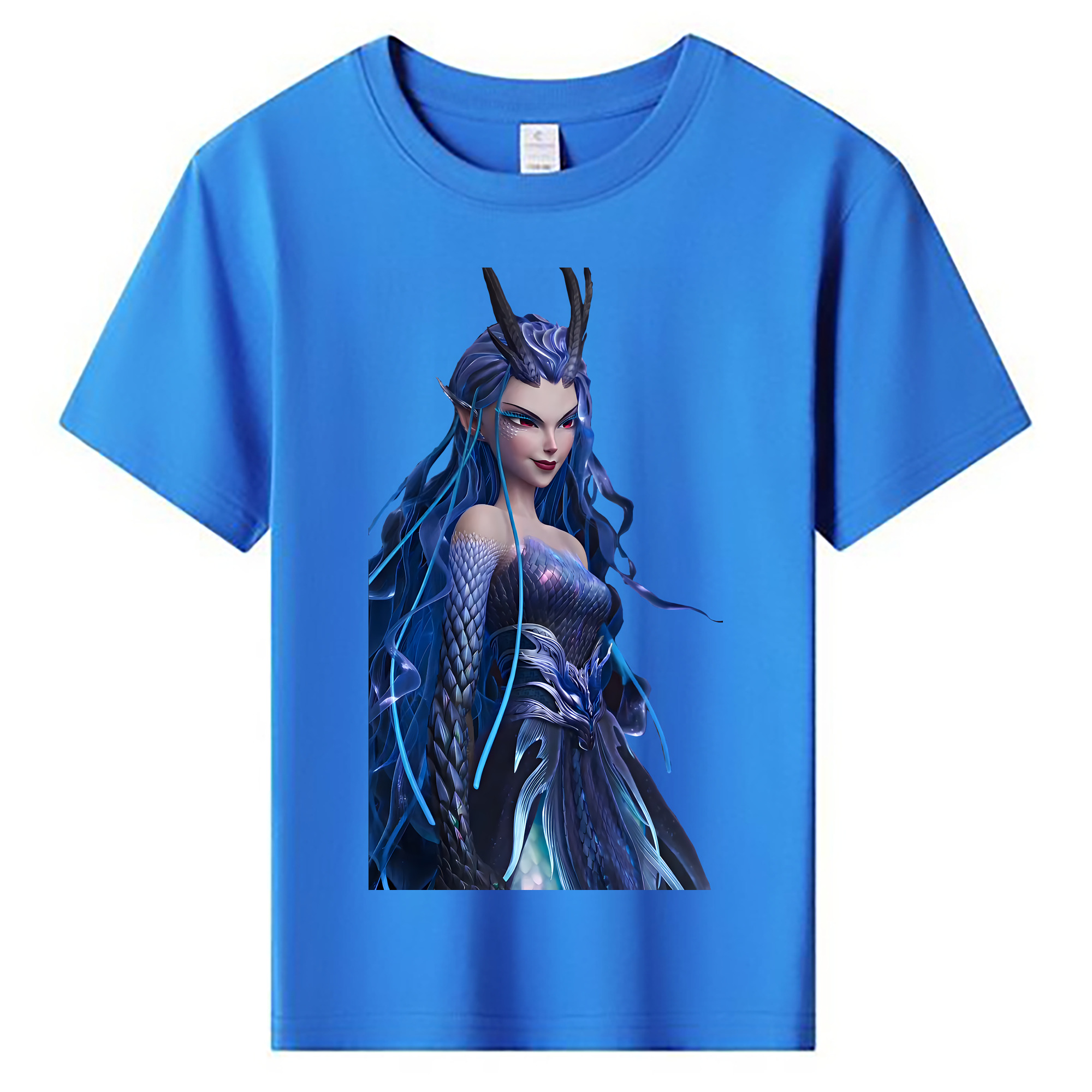 （画像用） Ne Zha 2 ナタ 魔童の大暴れ 綿100％キッズTシャツ（フロントプリント）